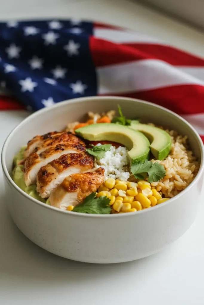 Street Corn Chicken Rice Bowl