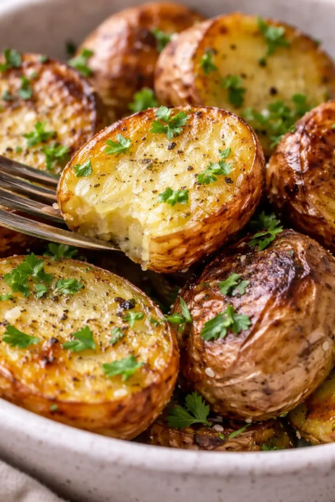 VEGAN Crispy Oven Roasted Baby Potatoes