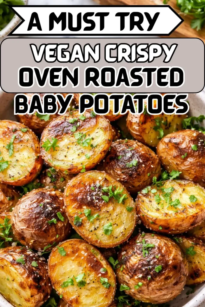 VEGAN Crispy Oven Roasted Baby Potatoes