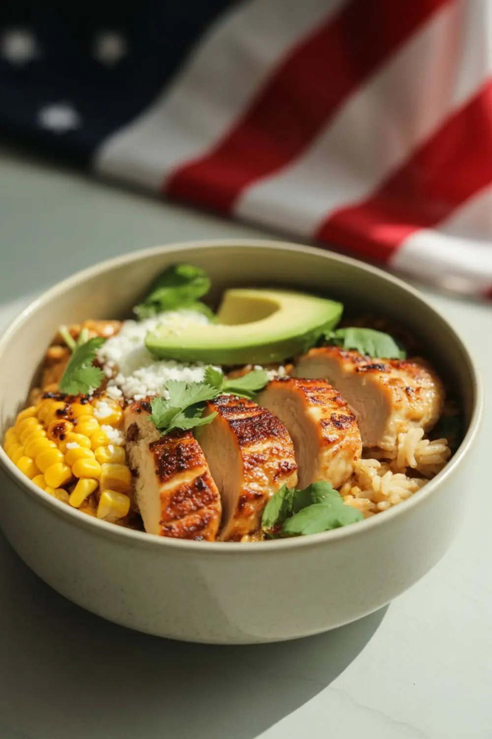 Street Corn Chicken Rice Bowl